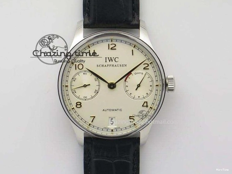 MIROTIME 0303 MoistureWicking Portuguese Real PR IW500704 ZF 1:1 Best Edition On Brown Leather Strap A52010 V 7311